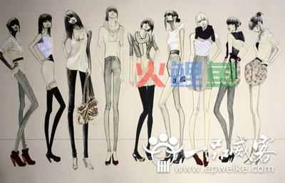 平面服装设计效果图所包含的内容