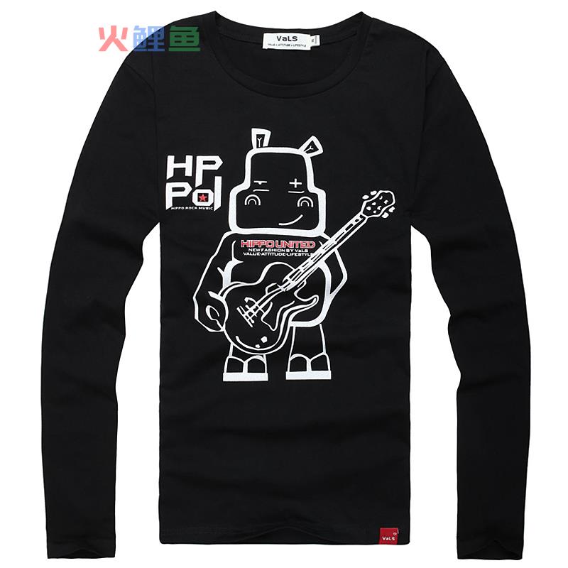 男士长袖T恤设计如何印花