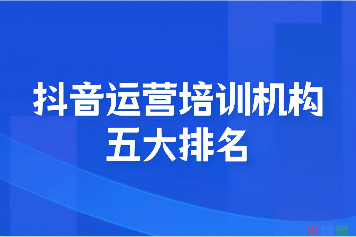 自媒体运营培训机构叫什么（分享抖音运营培训机构五大排名）