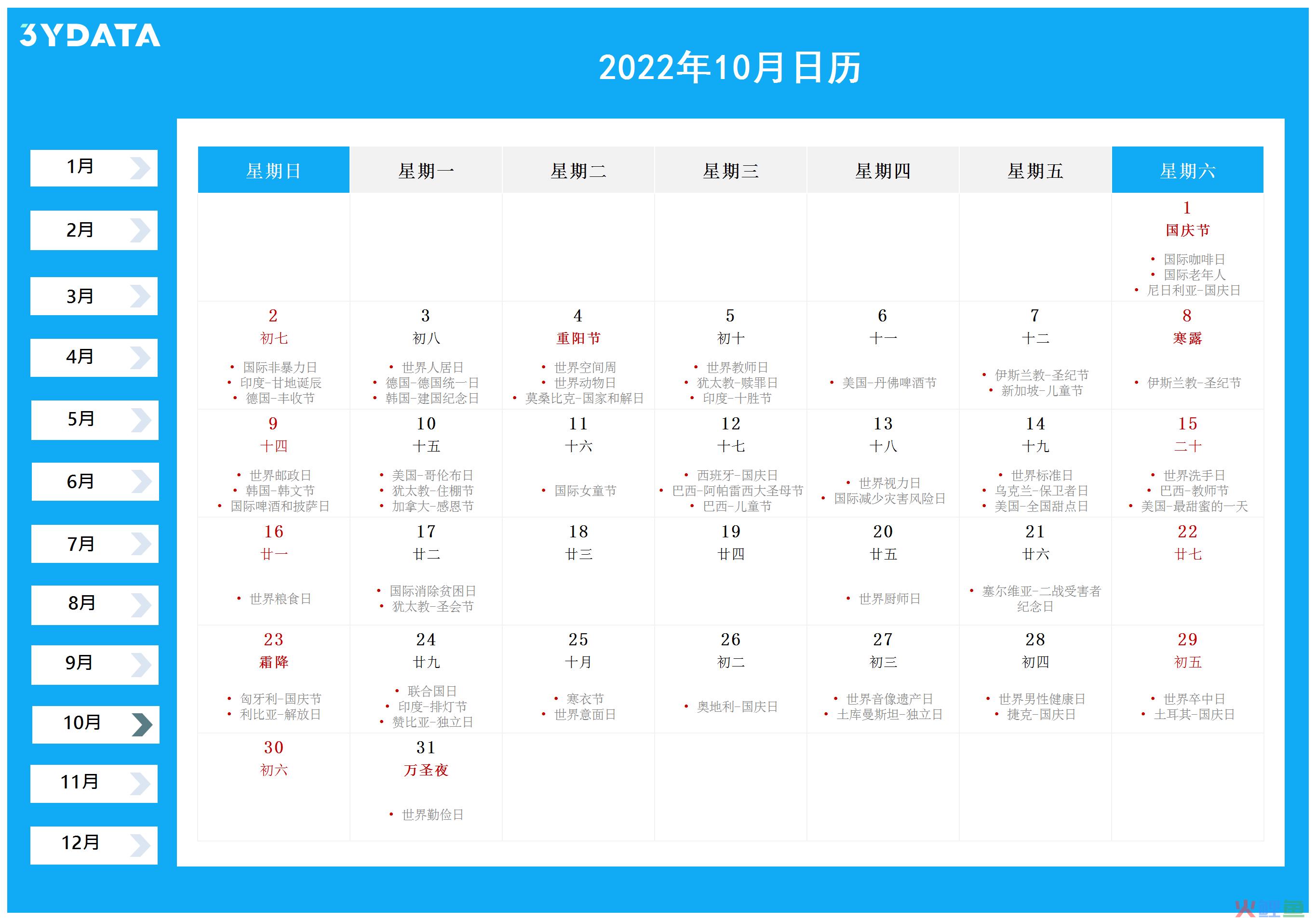 营销日历 | 10 月有哪些可以借势的营销点您知道吗？