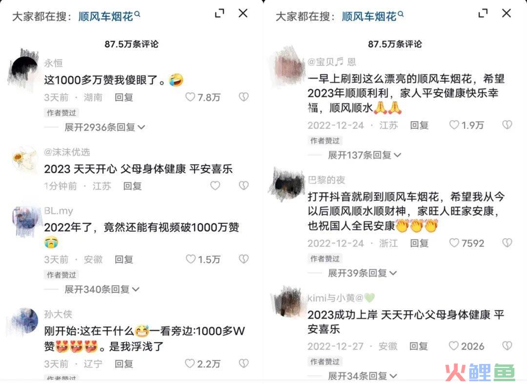 一条视频1000万多赞！烟花视频爆红，抖音今年最火视频出现？