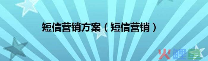 短信营销公司，短信营销方案 短信营销