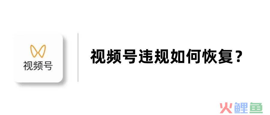 视频号违规后如何恢复？官方答案来了