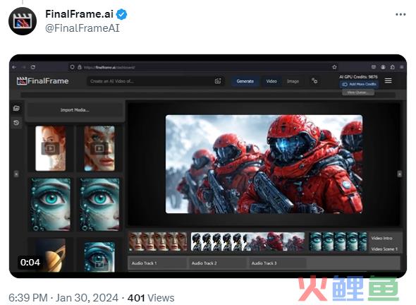 Finalframe即将推出适用于AI生成视频的剪辑界面
